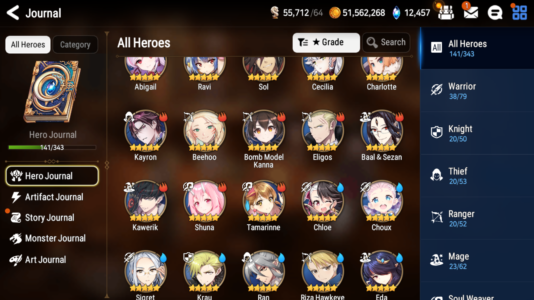 [GLOBAL] [INSTANT] Epic 7 Seven Lionheart Cermia + 63 ML pulls 12k skystones +Name Starter Account-Mobile Games Starter