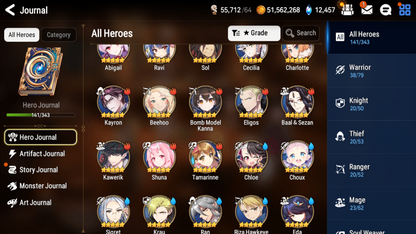 [GLOBAL] [INSTANT] Epic 7 Seven Lionheart Cermia + 63 ML pulls 12k skystones +Name Starter Account-Mobile Games Starter