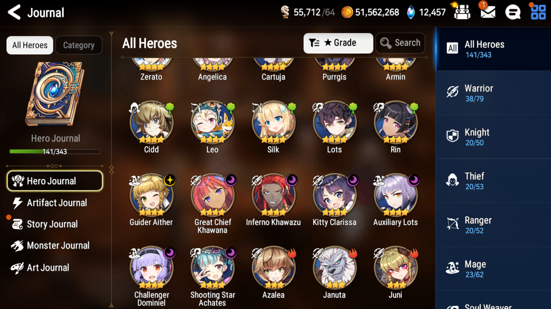[GLOBAL] [INSTANT] Epic 7 Seven Lionheart Cermia + 63 ML pulls 12k skystones +Name Starter Account-Mobile Games Starter