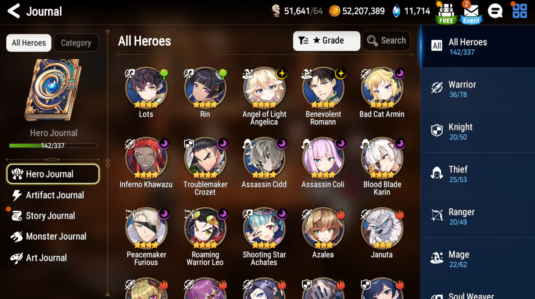 [GLOBAL] [INSTANT] Epic 7 Seven Lionheart Cermia Midnight Gala Lilias Angel of Light Angelica + 58 ML pulls +Name Starter Account-Mobile Games Starter