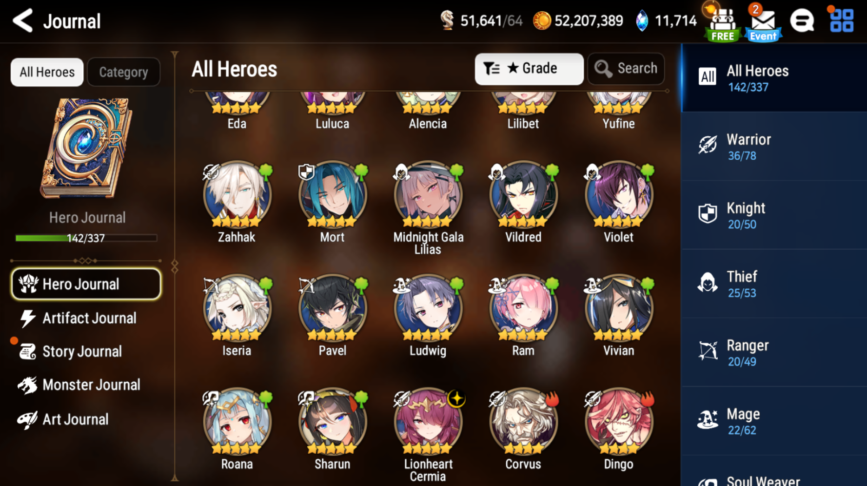 [GLOBAL] [INSTANT] Epic 7 Seven Lionheart Cermia Midnight Gala Lilias Angel of Light Angelica + 58 ML pulls +Name Starter Account-Mobile Games Starter