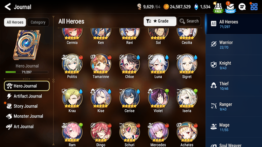 [GLOBAL] [INSTANT] Epic 7 Seven Luna Cerise + pulls Starter Account-Mobile Games Starter