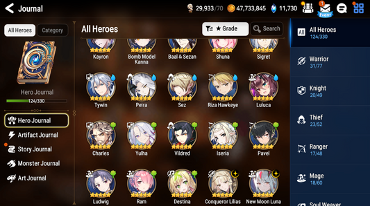 [GLOBAL] [INSTANT] Epic 7 Seven New Moon Luna Conqueror Lilias +11k Gems +36 ML pulls Starter Account-Mobile Games Starter