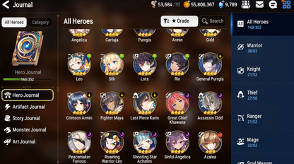 [GLOBAL] [INSTANT] Epic 7 Seven Rinak + artifact + Astromancer Elena + 52ML pulls 9k skystones 900 mystics+ Name Starter Account-Mobile Games Starter