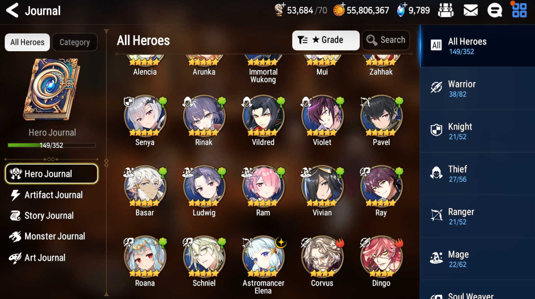 [GLOBAL] [INSTANT] Epic 7 Seven Rinak + artifact + Astromancer Elena + 52ML pulls 9k skystones 900 mystics+ Name Starter Account-Mobile Games Starter