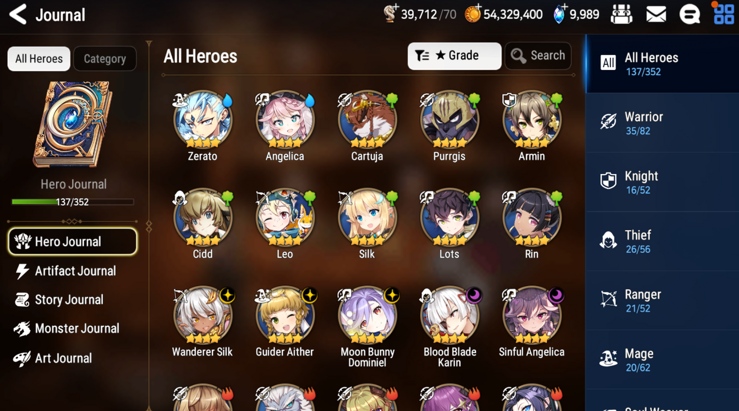 [GLOBAL] [INSTANT] Epic 7 Seven Rinak + artifact + Judge Kise + 53ML pulls 10k skystones 900 mystics+ Name Starter Account-Mobile Games Starter