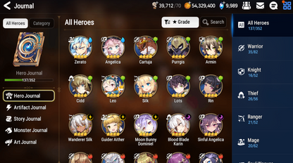 [GLOBAL] [INSTANT] Epic 7 Seven Rinak + artifact + Judge Kise + 53ML pulls 10k skystones 900 mystics+ Name Starter Account-Mobile Games Starter