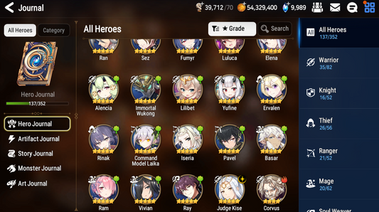 [GLOBAL] [INSTANT] Epic 7 Seven Rinak + artifact + Judge Kise + 53ML pulls 10k skystones 900 mystics+ Name Starter Account-Mobile Games Starter