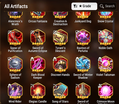 [GLOBAL] [INSTANT] Epic 7 Seven Rinak + artifact + Requiem Roana + 50ML pulls 9k skystones 1250 mystics+ Name Starter Account-Mobile Games Starter