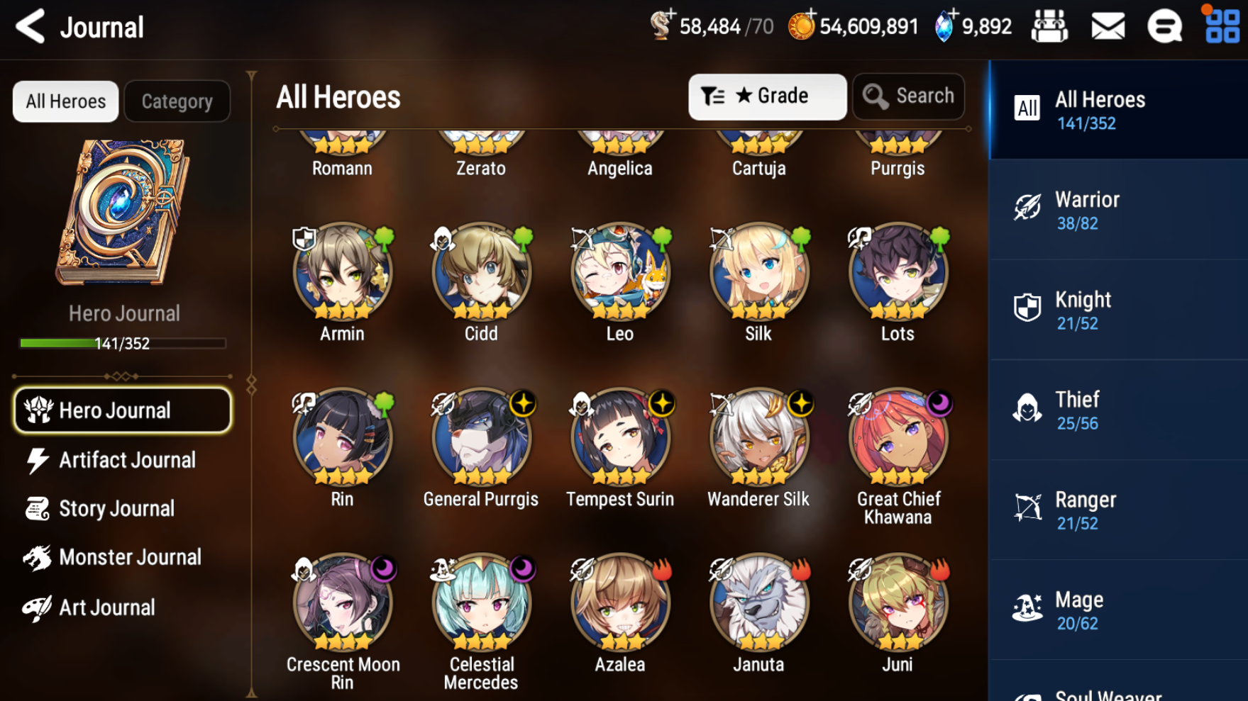 [GLOBAL] [INSTANT] Epic 7 Seven Rinak + artifact + Spirit Eye Celine + 51ML pulls 10k skystones 850 mystics+ Name Starter Account-Mobile Games Starter