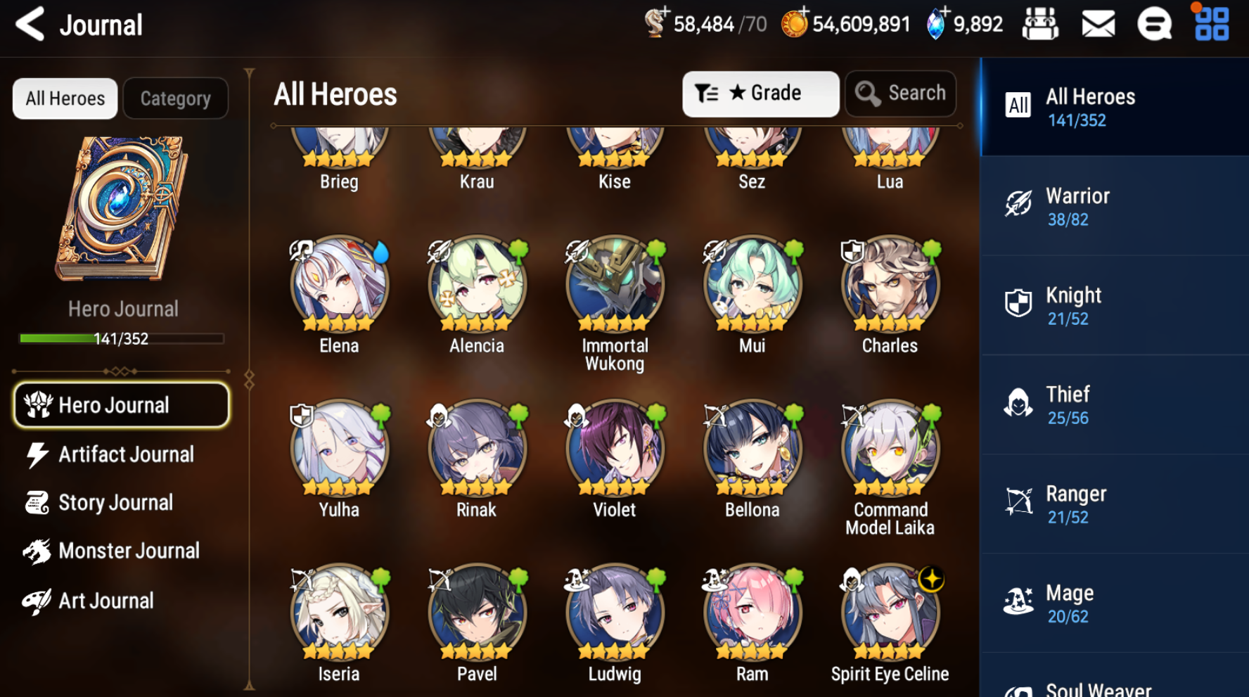 [GLOBAL] [INSTANT] Epic 7 Seven Rinak + artifact + Spirit Eye Celine + 51ML pulls 10k skystones 850 mystics+ Name Starter Account-Mobile Games Starter