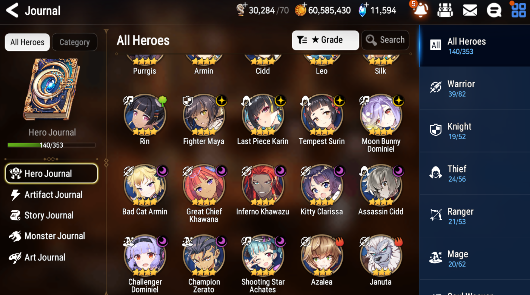 [GLOBAL] [INSTANT] Epic 7 Seven Rinak + Briar Witch Iseria + 63ML pulls 11k skystones 1300 mystics+ Name Starter Account-Mobile Games Starter