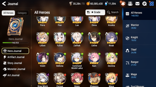 [GLOBAL] [INSTANT] Epic 7 Seven Rinak + Briar Witch Iseria + 63ML pulls 11k skystones 1300 mystics+ Name Starter Account-Mobile Games Starter
