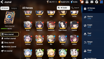 [GLOBAL] [INSTANT] Epic 7 Seven Rinak + Faithless Lidica + 49ML pulls 9k skystones 1250 mystics+ Name Starter Account-Mobile Games Starter