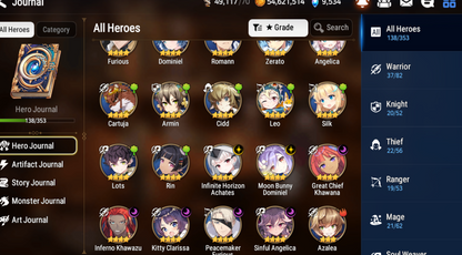 [GLOBAL] [INSTANT] Epic 7 Seven Rinak + Faithless Lidica + 49ML pulls 9k skystones 1250 mystics+ Name Starter Account-Mobile Games Starter