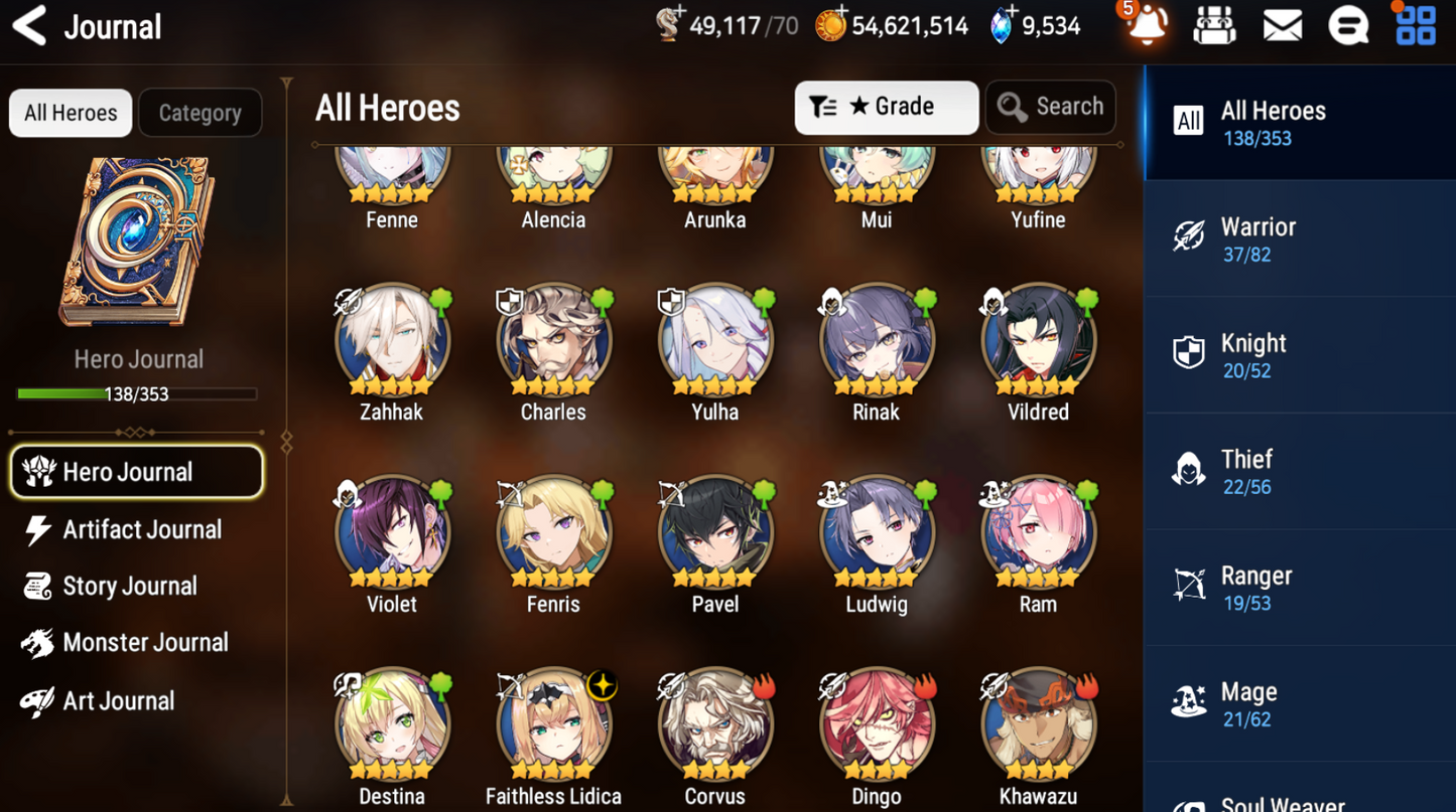 [GLOBAL] [INSTANT] Epic 7 Seven Rinak + Faithless Lidica + 49ML pulls 9k skystones 1250 mystics+ Name Starter Account-Mobile Games Starter
