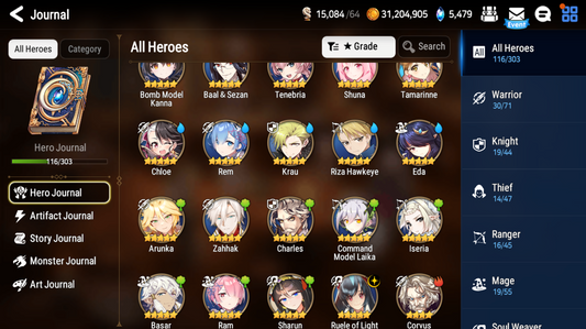 [GLOBAL] [INSTANT] Epic 7 Seven Ruele of Light + Rem +ML pulls Starter Account-Mobile Games Starter