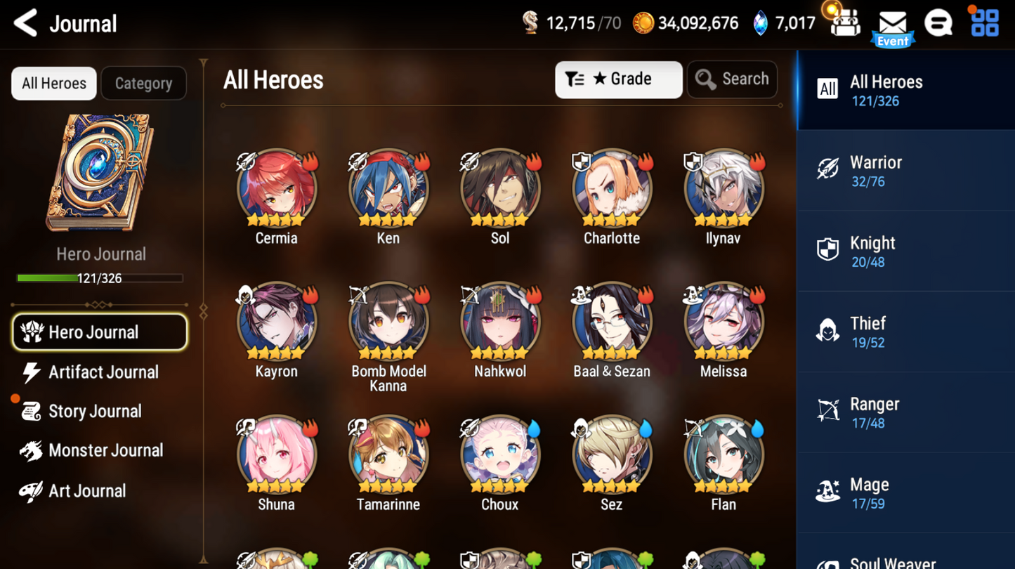 [GLOBAL] [INSTANT] Epic 7 Seven Sea Phantom Politis Lone Crescent Bellona + 35 ML pulls + Name Starter Account-Mobile Games Starter