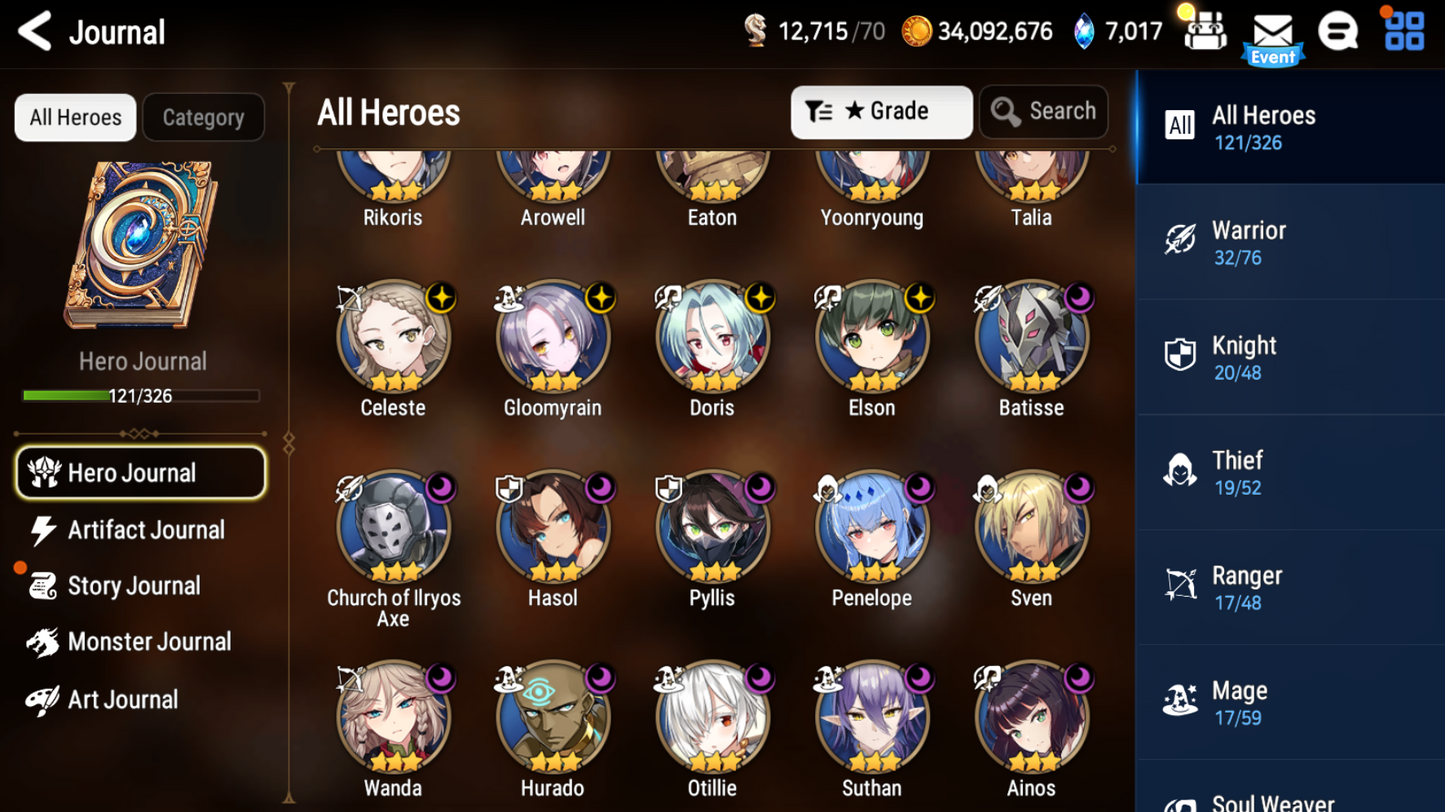 [GLOBAL] [INSTANT] Epic 7 Seven Sea Phantom Politis Lone Crescent Bellona + 35 ML pulls + Name Starter Account-Mobile Games Starter