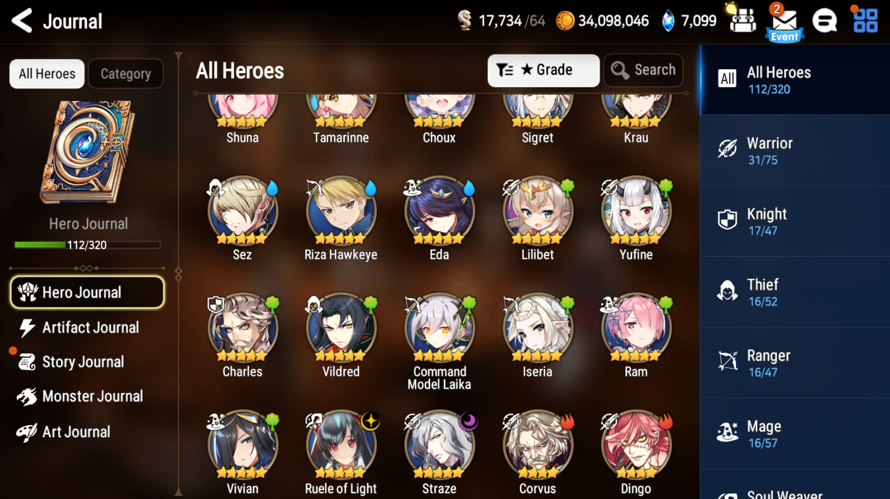 [GLOBAL] [INSTANT] Epic 7 Seven Straze Ruele of Light + ML pulls Starter Account-Mobile Games Starter