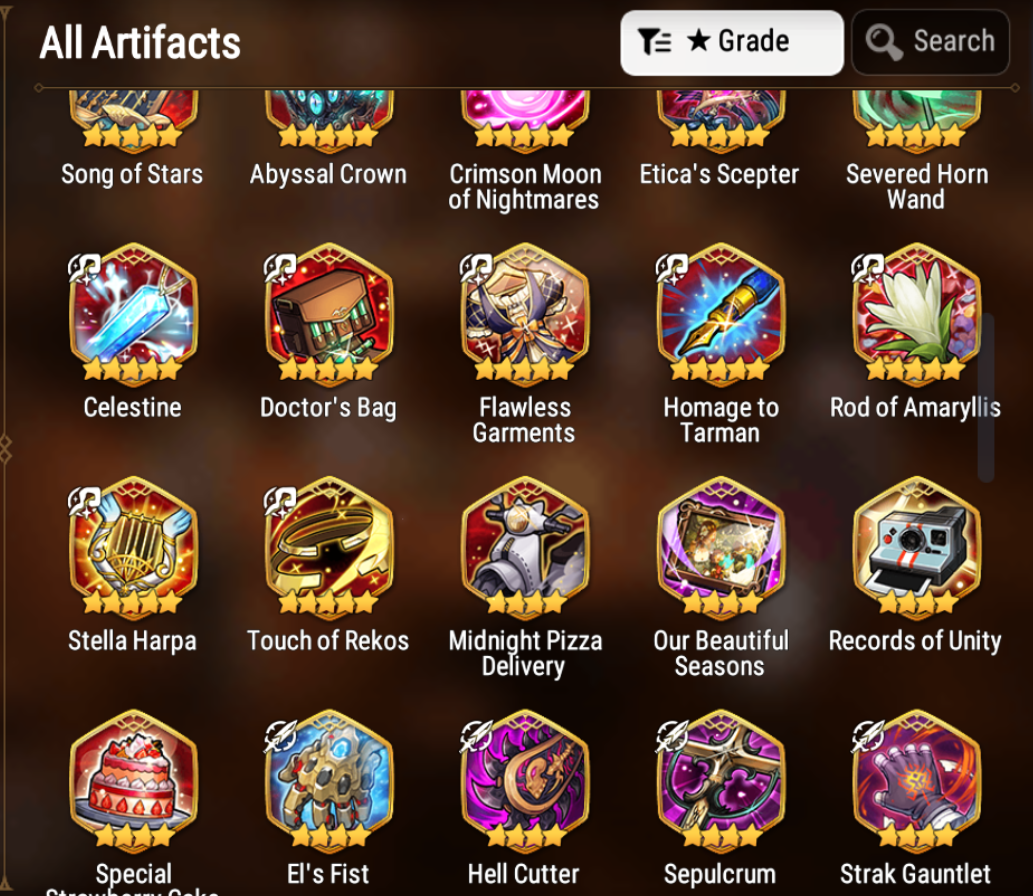 [GLOBAL] [INSTANT] Epic 7 Seven Tori + Artifact + Archdemon's Shadow +ML pulls Starter Account-Mobile Games Starter