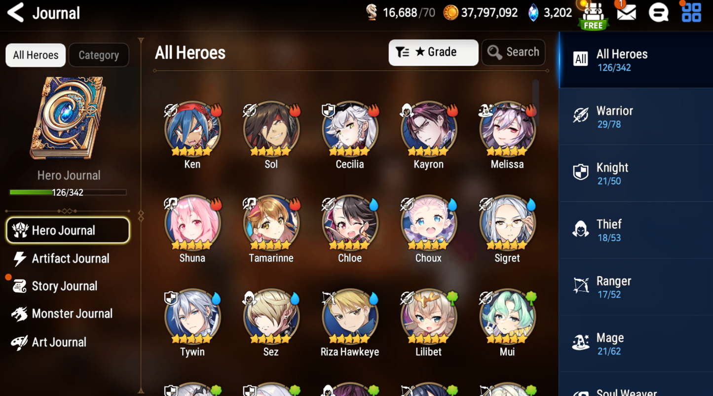 [GLOBAL] [INSTANT] Epic 7 Seven Young Senya+artifact Death Dealer Ray + ML pulls + Name Starter Account-Mobile Games Starter