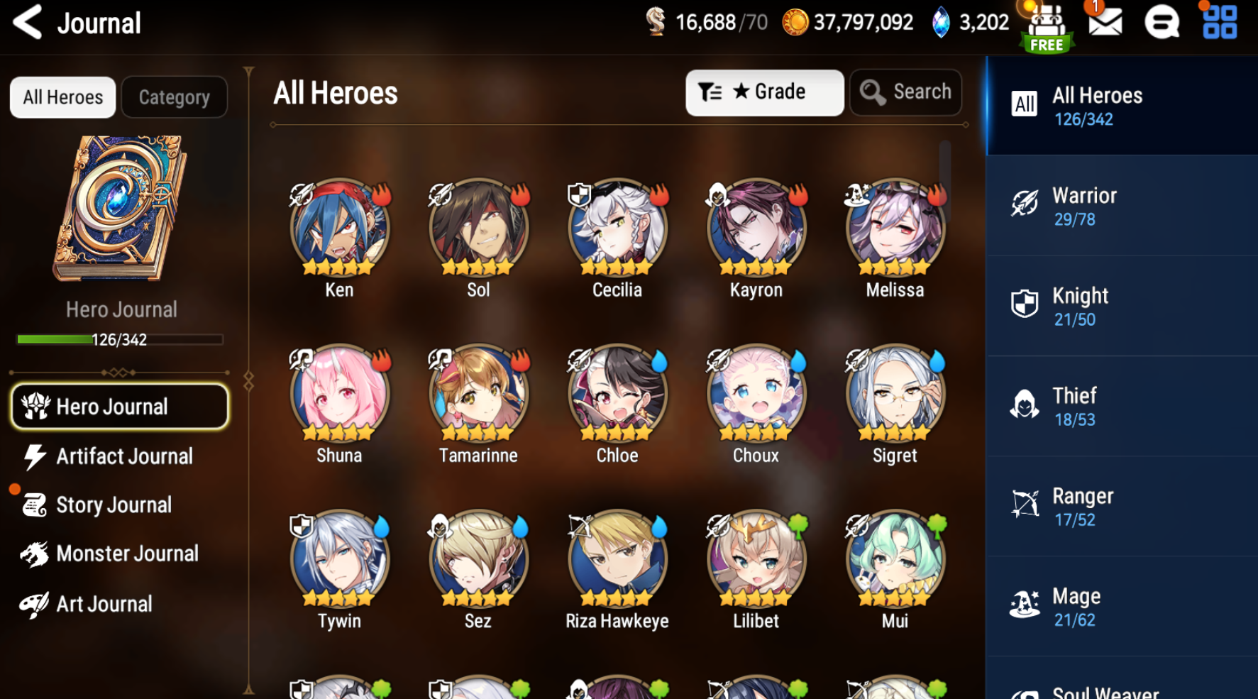 [GLOBAL] [INSTANT] Epic 7 Seven Young Senya+artifact Death Dealer Ray + ML pulls + Name Starter Account-Mobile Games Starter