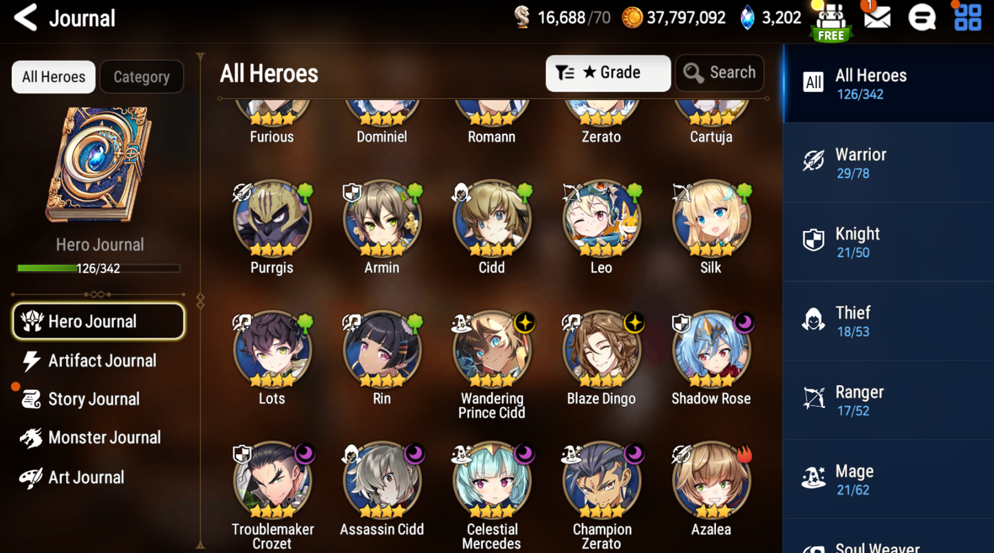 [GLOBAL] [INSTANT] Epic 7 Seven Young Senya+artifact Death Dealer Ray + ML pulls + Name Starter Account-Mobile Games Starter