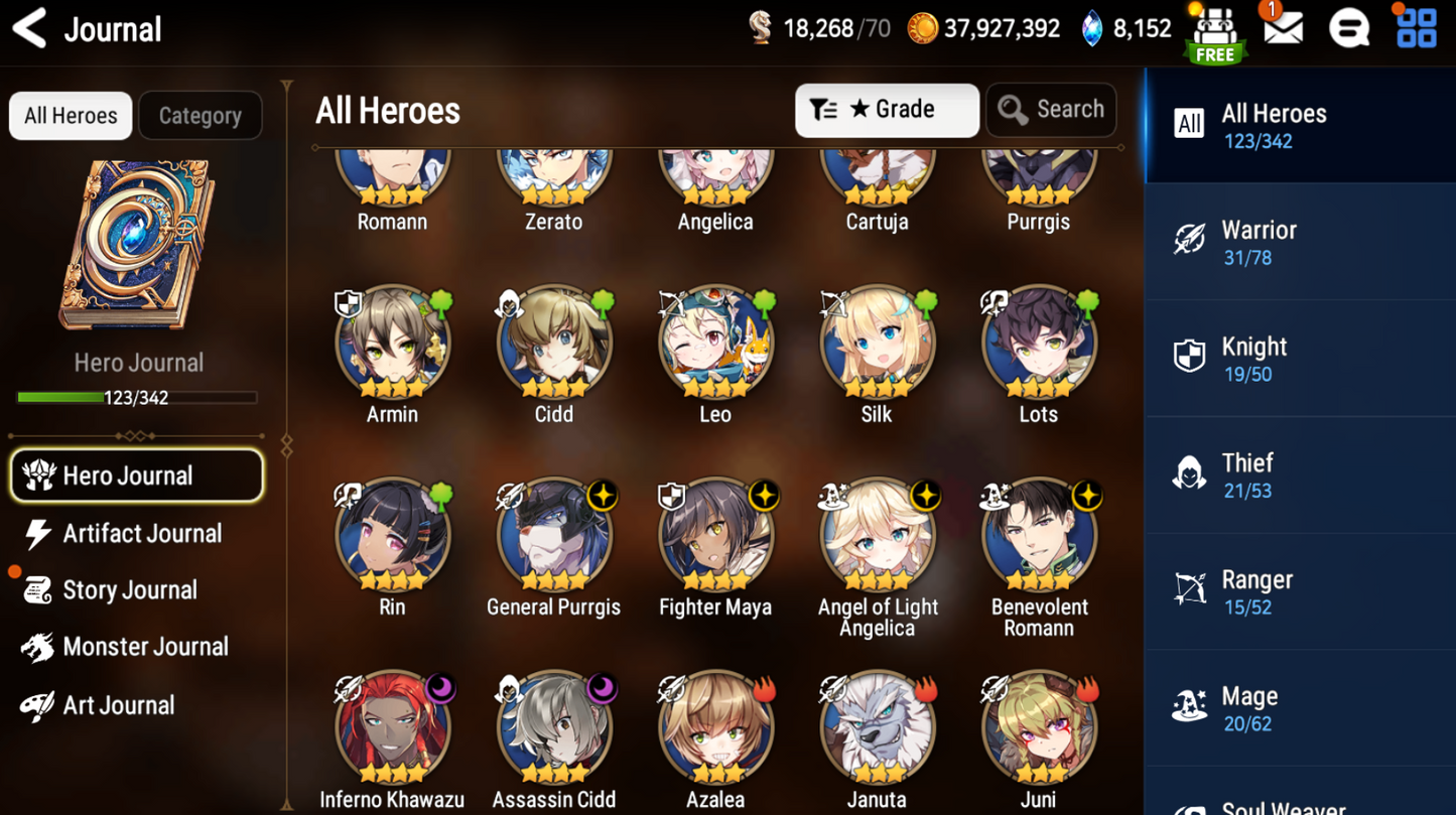 [GLOBAL] [INSTANT] Epic 7 Seven Young Senya+artifact Fallen Cecilia Angel Angelica + ML pulls + Name Starter Account-Mobile Games Starter