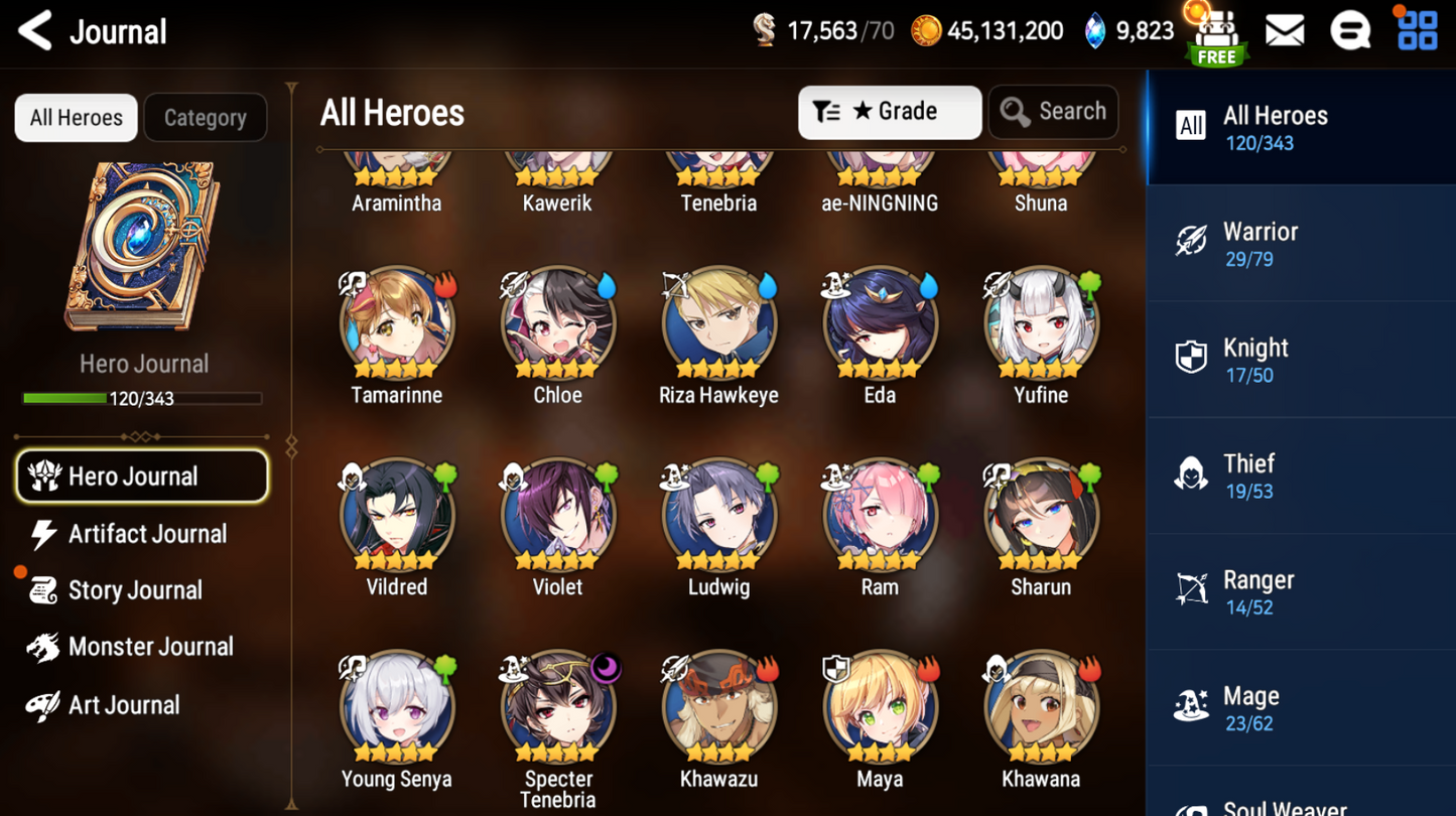 [GLOBAL] [INSTANT] Epic 7 Seven Young Senya+artifact Specter Tenebria Angel of Light Angelica + ML pulls + Name Starter Account-Mobile Games Starter