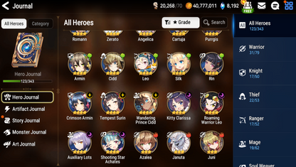 [GLOBAL] [INSTANT] Epic 7 Seven Young Senya+artifact Specter Tenebria + ML pulls + Name Starter Account-Mobile Games Starter