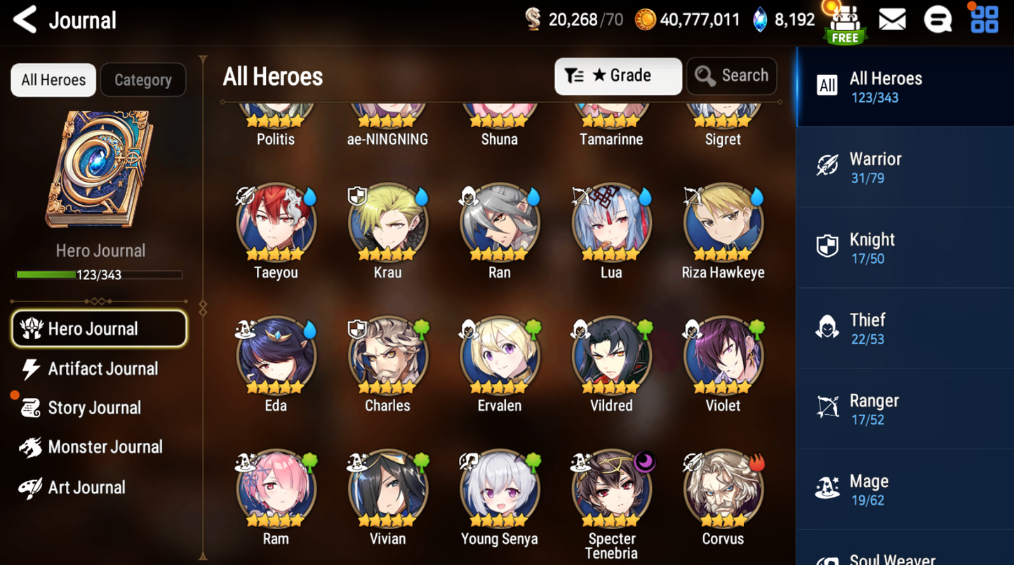 [GLOBAL] [INSTANT] Epic 7 Seven Young Senya+artifact Specter Tenebria + ML pulls + Name Starter Account-Mobile Games Starter
