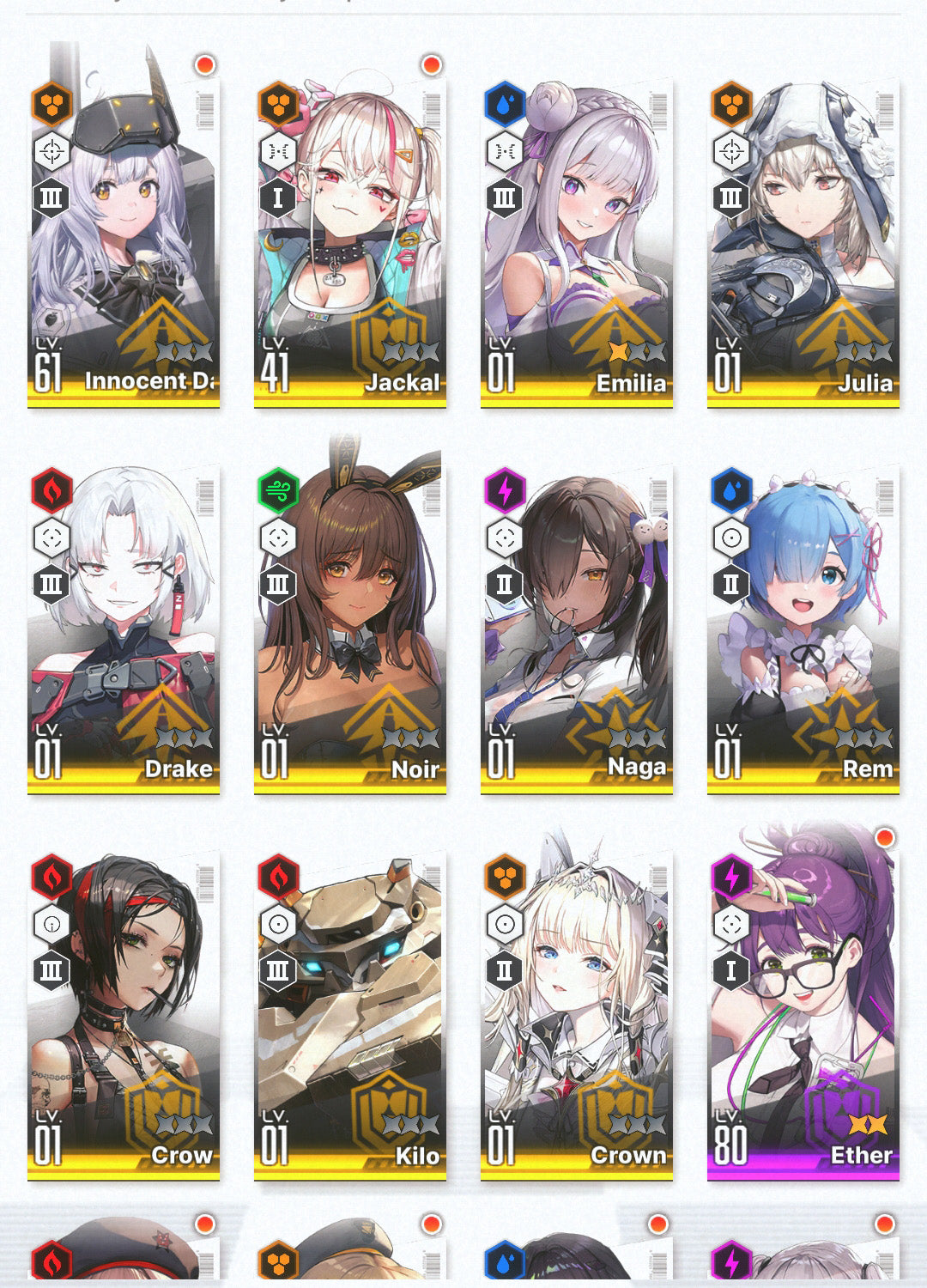 [GLOBAL] [INSTANT] GODDESS OF VICTORY NIKKE 11SSR Emilia+Rem+skin+Ram+Noir+Drake+Jackal+ starter account Re:Zero-Mobile Games Starter