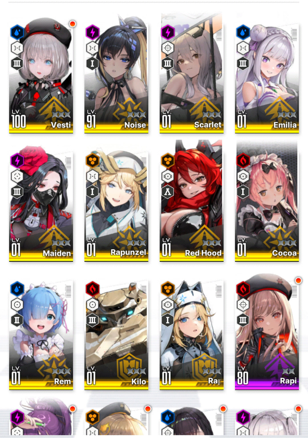 [GLOBAL] [INSTANT] GODDESS OF VICTORY NIKKE 11SSR Emilia+Rem+skin+Ram+Red Hood+Scarlet+Noise+Cocoa+ starter account Re:Zero-Mobile Games Starter