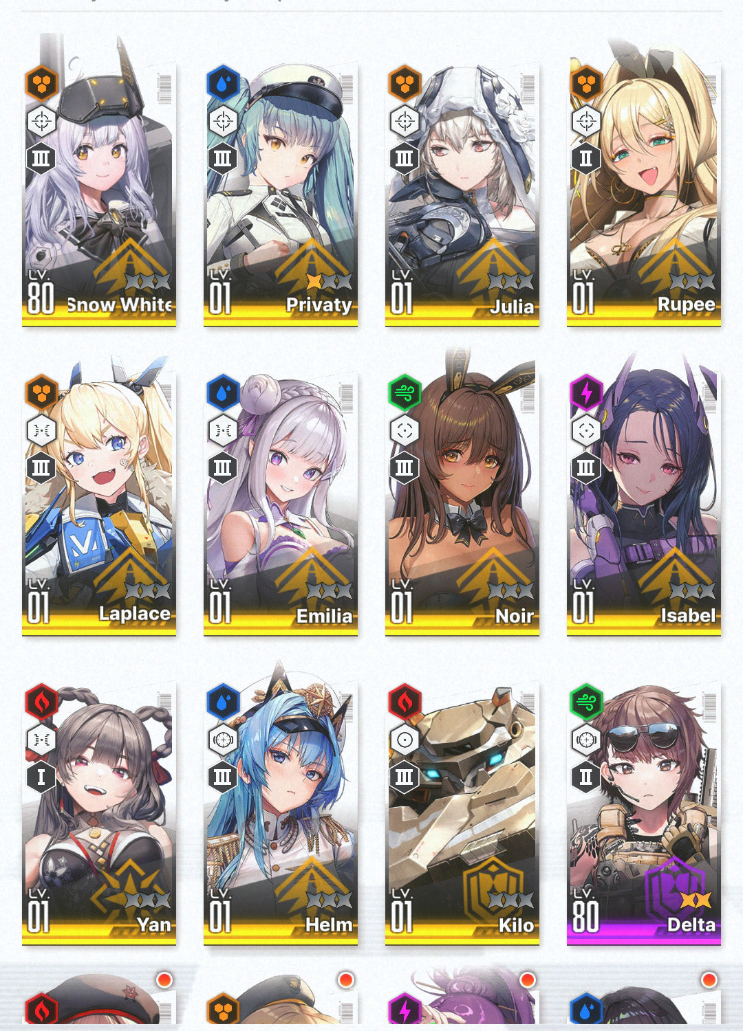 [GLOBAL] [INSTANT] GODDESS OF VICTORY NIKKE 11SSR Emilia+skin+Noir+Privaty+Julia+Yan+ starter account Re:Zero-Mobile Games Starter