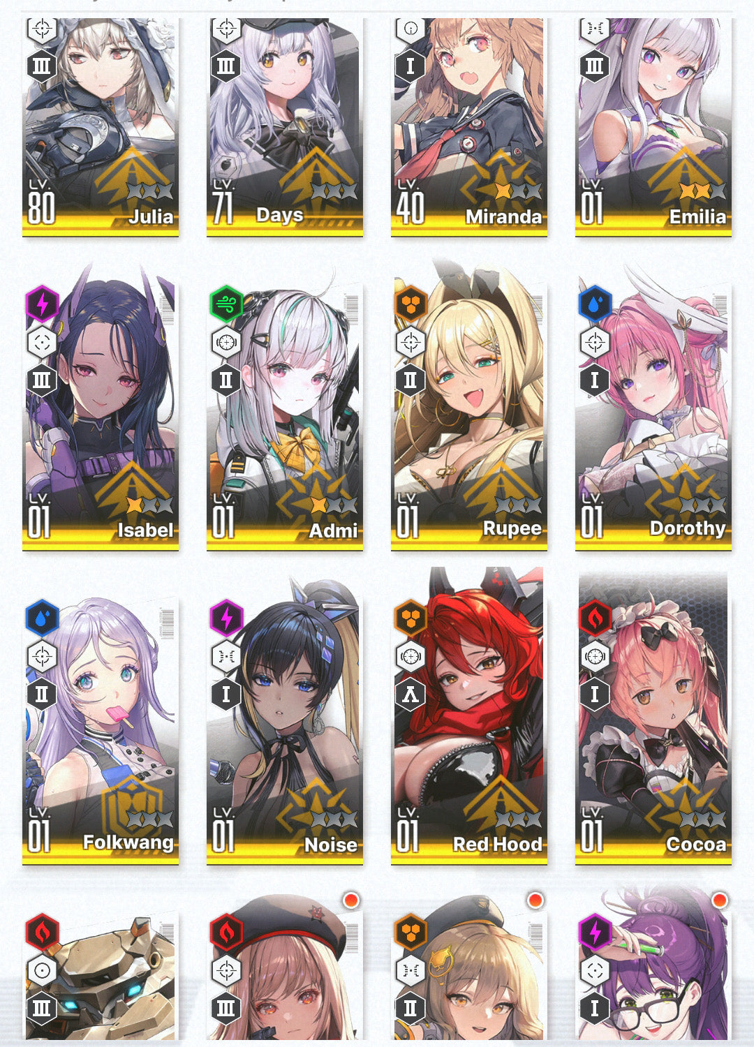 [GLOBAL] [INSTANT] GODDESS OF VICTORY NIKKE 13SSR 3 Emilia+skin+Dorothy+Red Hood+Noise+Isabel+ starter account Re:Zero-Mobile Games Starter