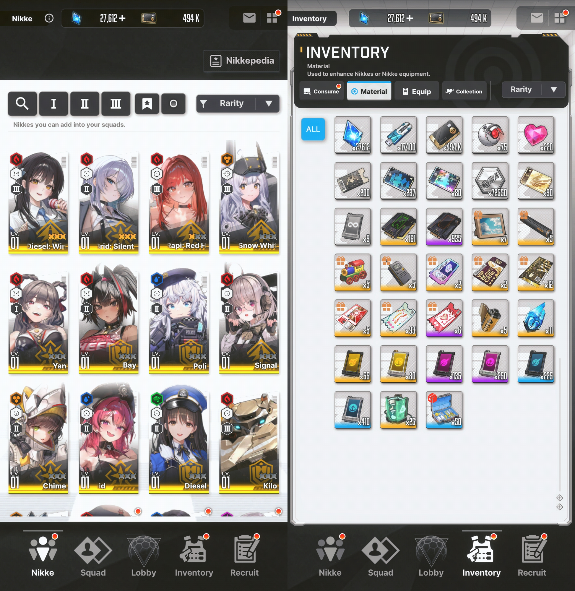 [GLOBAL] [INSTANT] MLB 4X Diesel: Winter Sweets + Brid: Silent Track | GODDESS OF VICTORY NIKKE starter account Max Limit Break (see options)-Mobile Games Starter