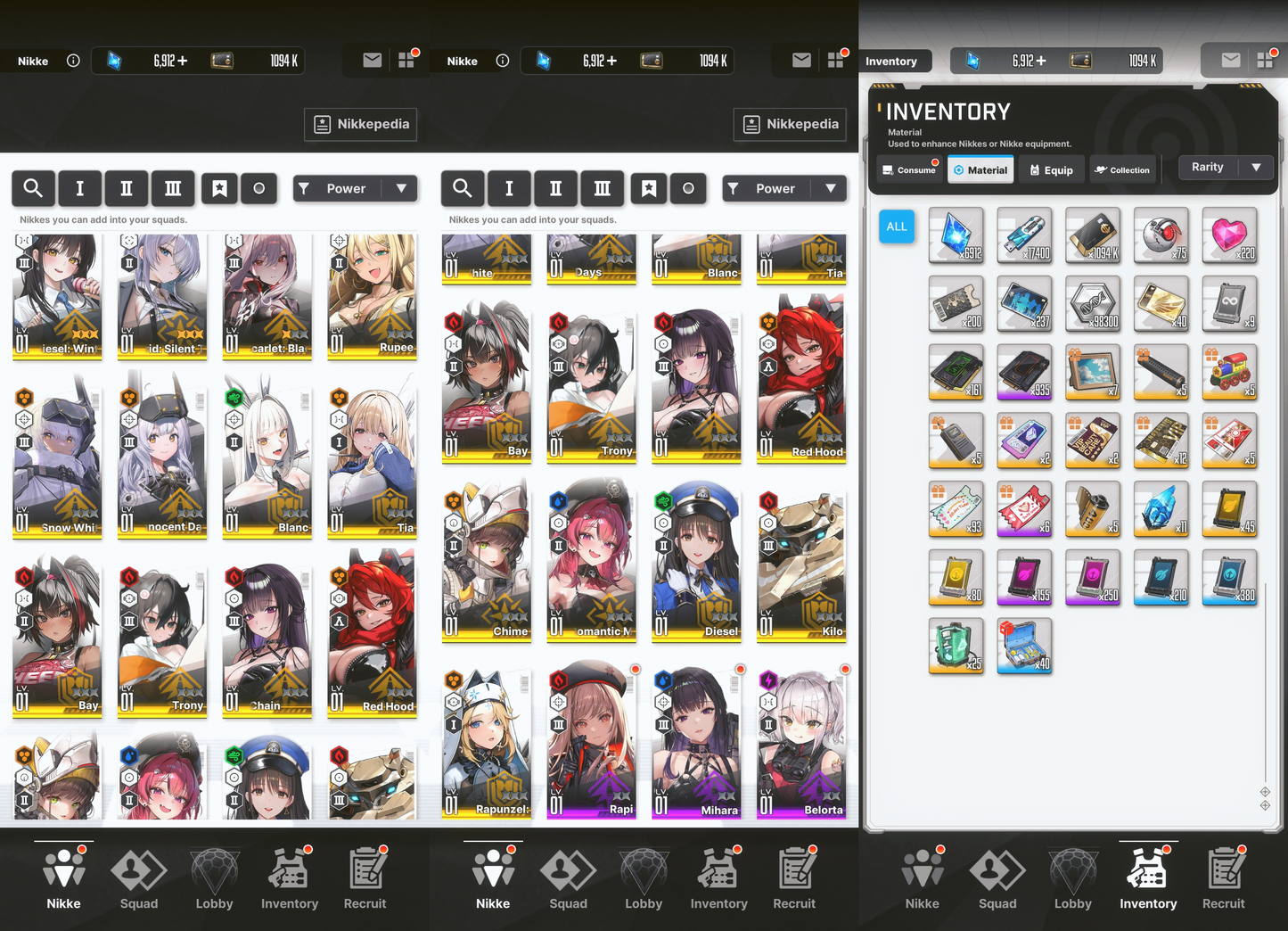 [GLOBAL] [INSTANT] MLB 4X Diesel: Winter Sweets + Brid: Silent Track | GODDESS OF VICTORY NIKKE starter account Max Limit Break (see options)-Mobile Games Starter