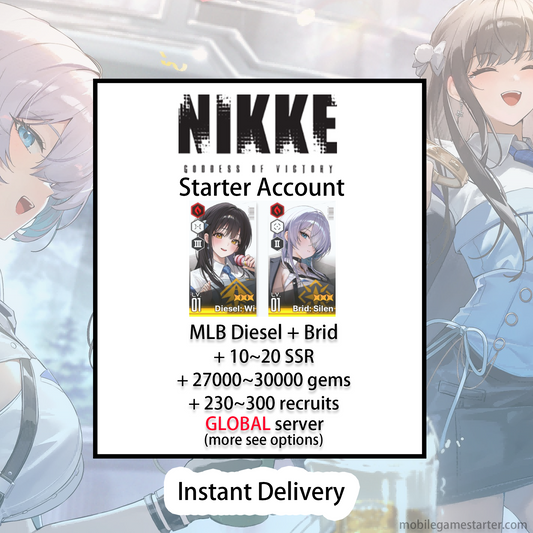 [GLOBAL] [INSTANT] MLB 4X Diesel: Winter Sweets + Brid: Silent Track | GODDESS OF VICTORY NIKKE starter account Max Limit Break (see options)-Mobile Games Starter