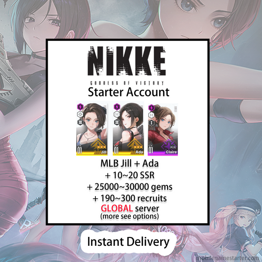 [GLOBAL] [INSTANT] MLB 4X Jill Ada + 2Skins+Clarie | GODDESS OF VICTORY NIKKE RESIDENT EVIL starter account Max Limit Break (see options)-Mobile Games Starter