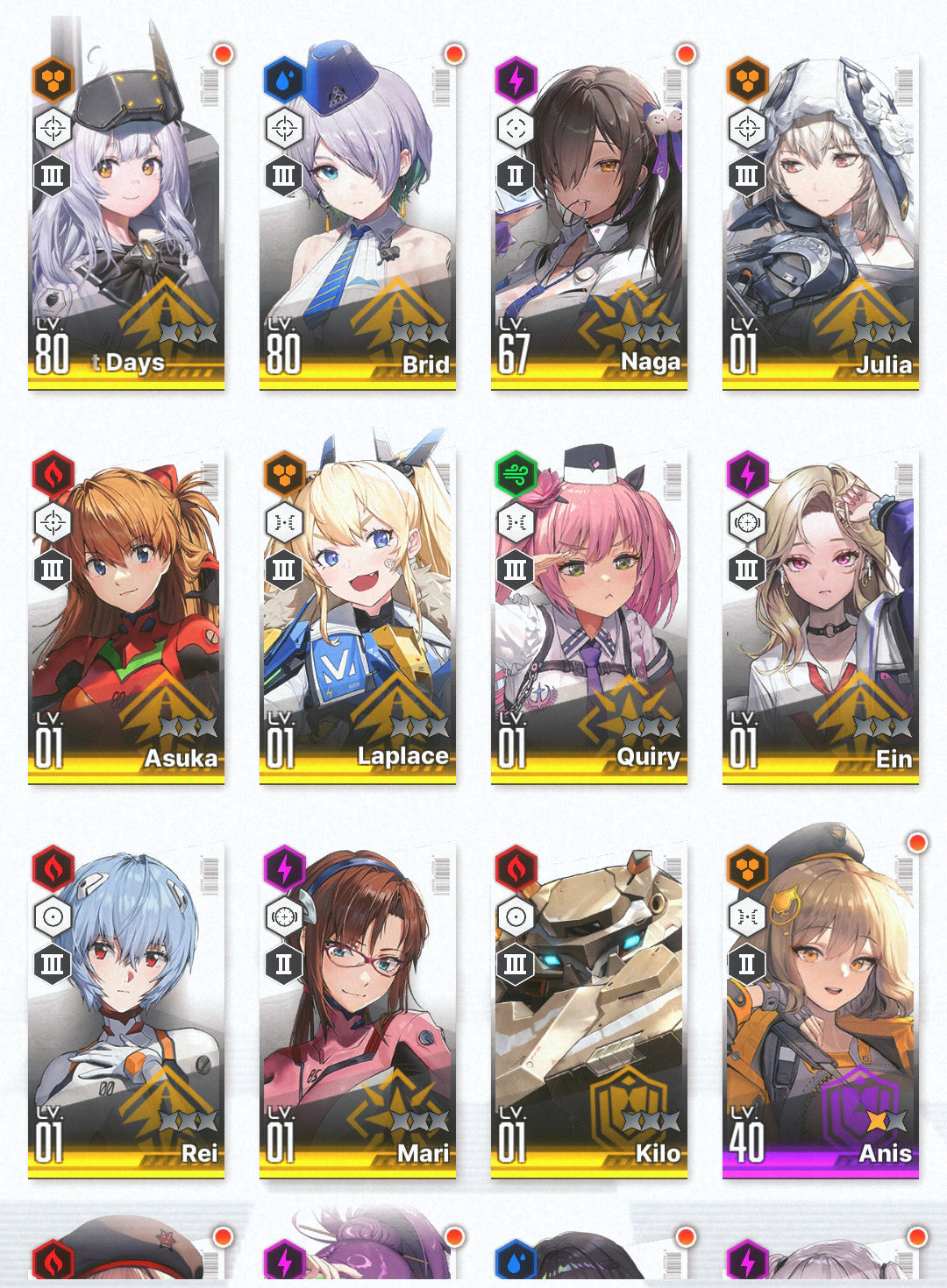 [GLOBAL] [INSTANT] NIKKE 11SSR 3Collab Asuka+Rei+Mari+Skin+Ein+Naga+8500 gems++ GODDESS OF VICTORY starter account Evangelion-Mobile Games Starter