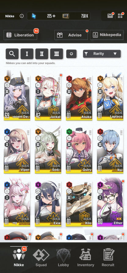 [GLOBAL] [INSTANT] NIKKE 11SSR Asuka+Rei+Skin+Bunny Soda+Alice++ GODDESS OF VICTORY starter account Evangelion-Mobile Games Starter