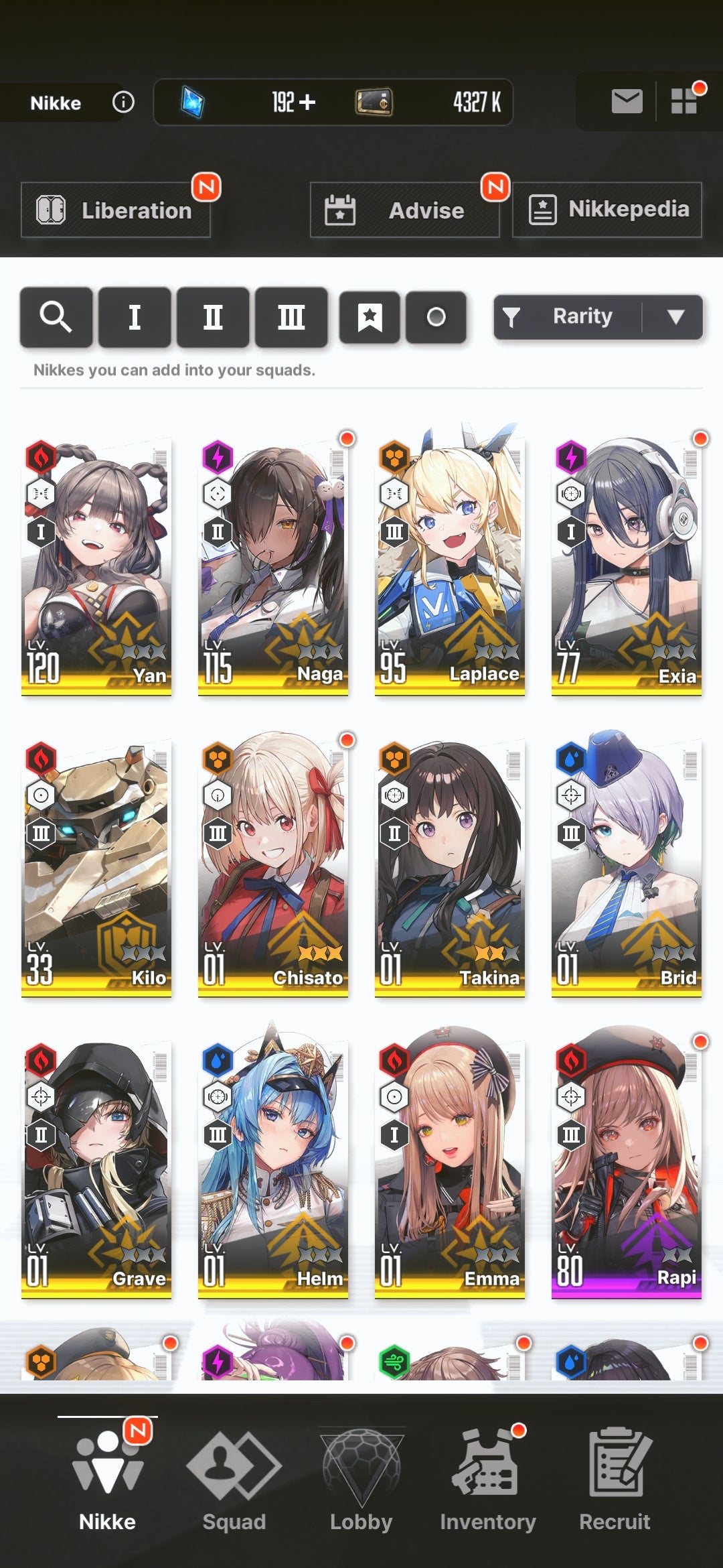 [GLOBAL] [INSTANT] NIKKE 11SSR MLB 4X Chisato+3 Takina+Grave++ GODDESS OF VICTORY Lycoris starter account-Mobile Games Starter