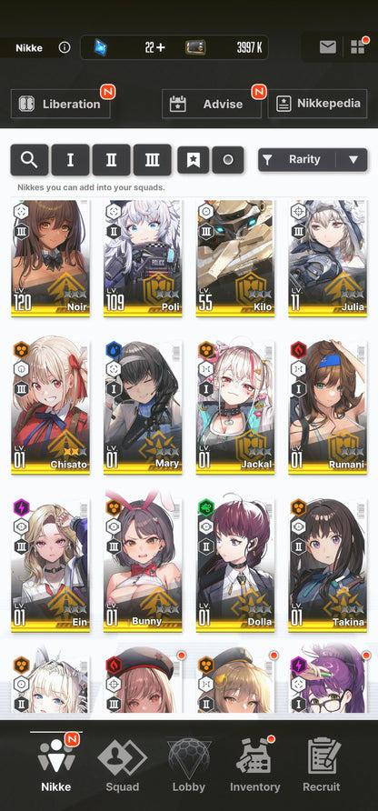 [GLOBAL] [INSTANT] NIKKE 13SSR 3 Chisato+Takina+Crown GODDESS OF VICTORY Lycoris starter account-Mobile Games Starter