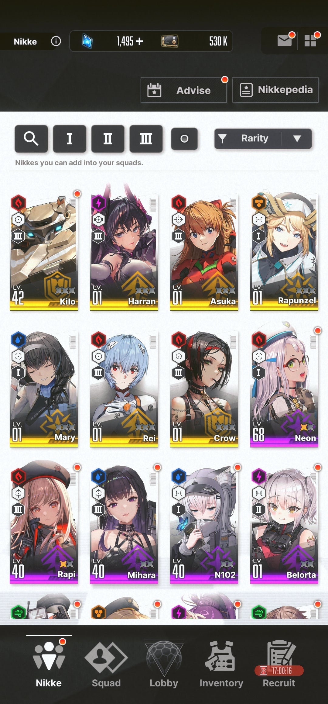 [GLOBAL] [INSTANT] NIKKE 7SSR Asuka+Rei+Skin+Harran++ GODDESS OF VICTORY starter account Evangelion-Mobile Games Starter