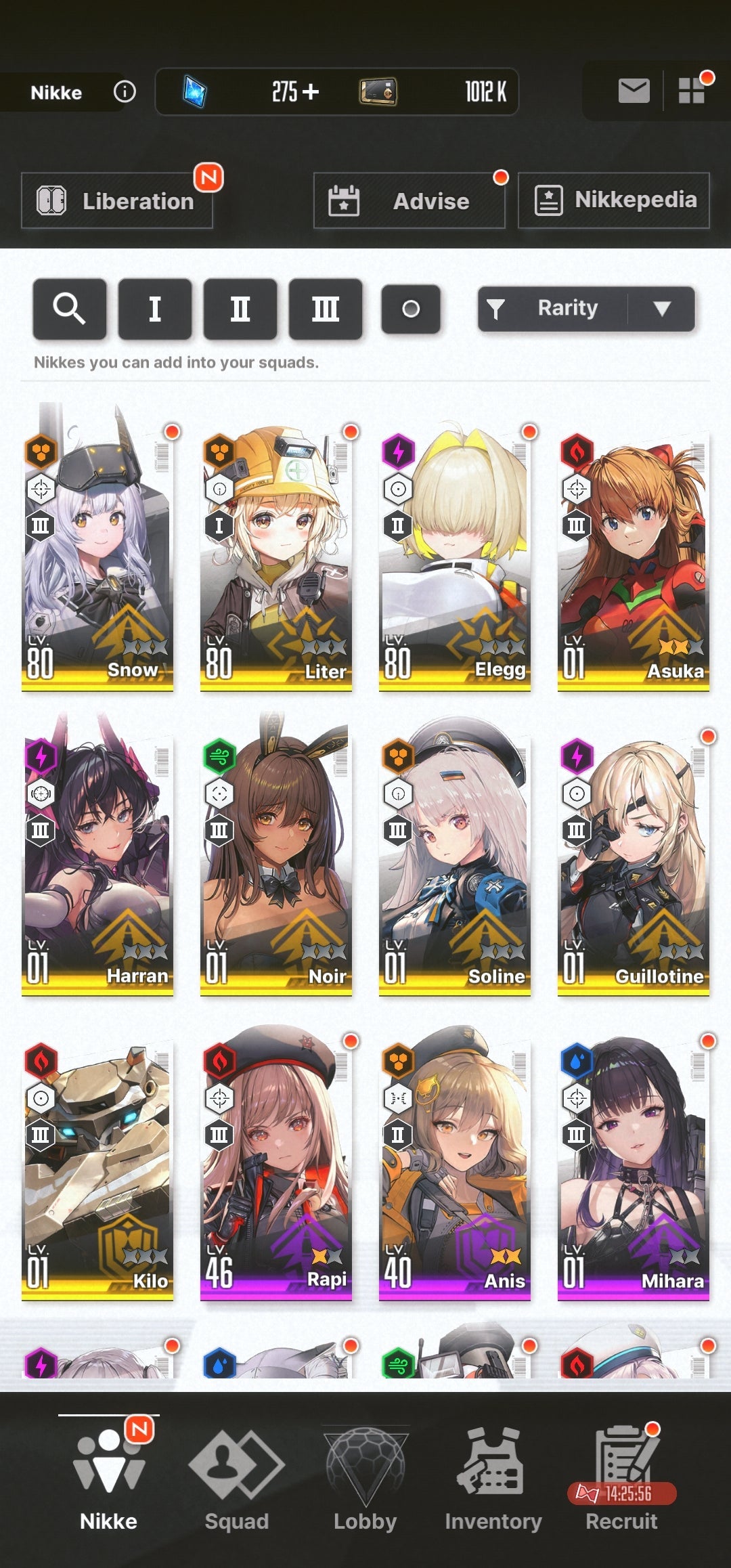 [GLOBAL] [INSTANT] NIKKE 9SSR 3 Asuka+Skin+Liter+Harran++ GODDESS OF VICTORY starter account Evangelion-Mobile Games Starter