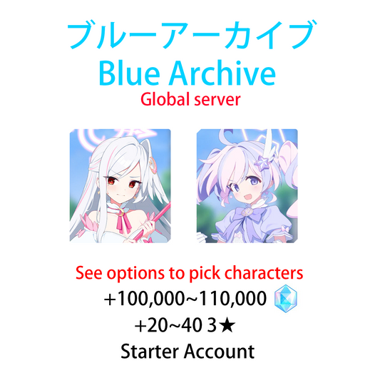 [GLOBAL] Magical Suzumi Reisa + 100000-110000 Pyroxene gems Blue Archive Starter Account (see options for choices)-Mobile Games Starter