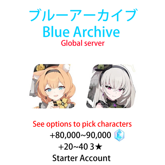 [GLOBAL] Mari Sakurako (Pop Idol) + 80000-100000 Pyroxene gems Blue Archive Starter Account (see options for choices)-Mobile Games Starter