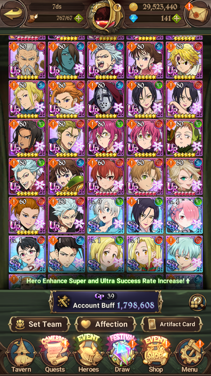 [GLOBAL] Mushoku Collab Ultimate Escanor++ 7DS Seven Deadly Sins: Grand Cross Resource Starter Account-Mobile Games Starter