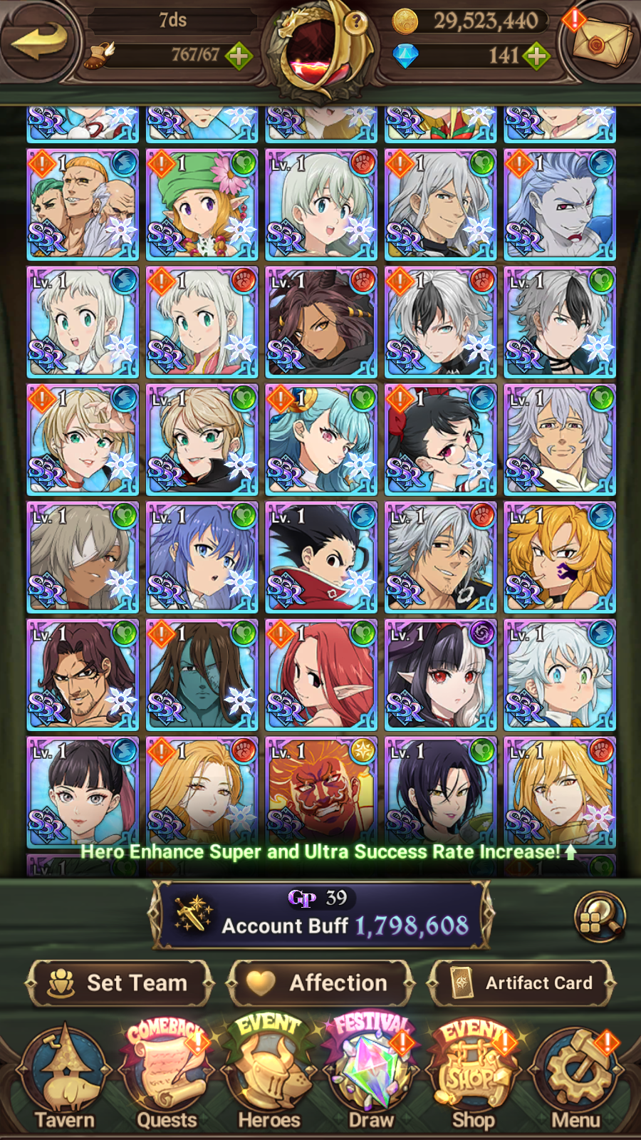[GLOBAL] Mushoku Collab Ultimate Escanor++ 7DS Seven Deadly Sins: Grand Cross Resource Starter Account-Mobile Games Starter